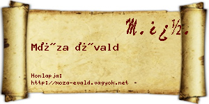 Móza Évald névjegykártya